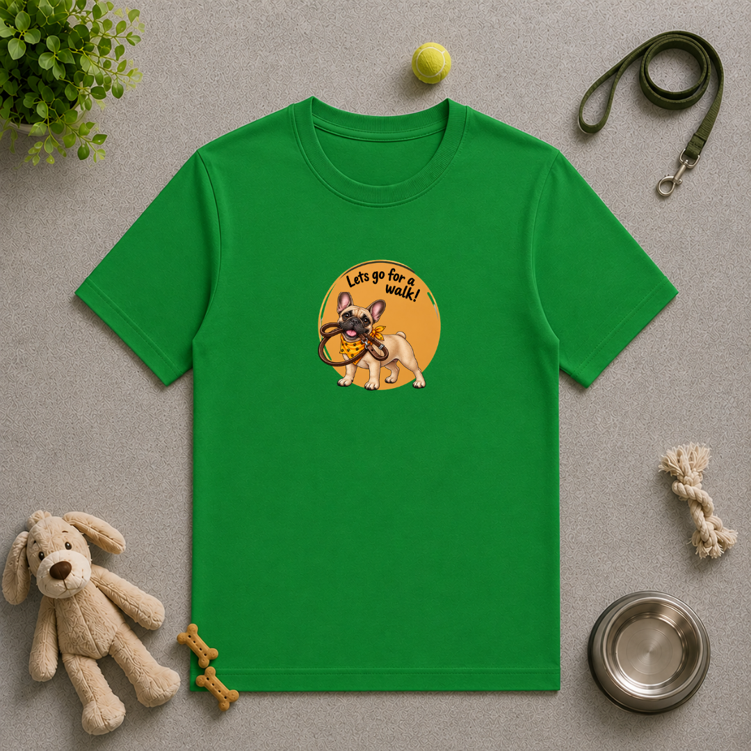 Let’s Go for a Walk! – French Bulldog Adventure - Unisex T-Shirt