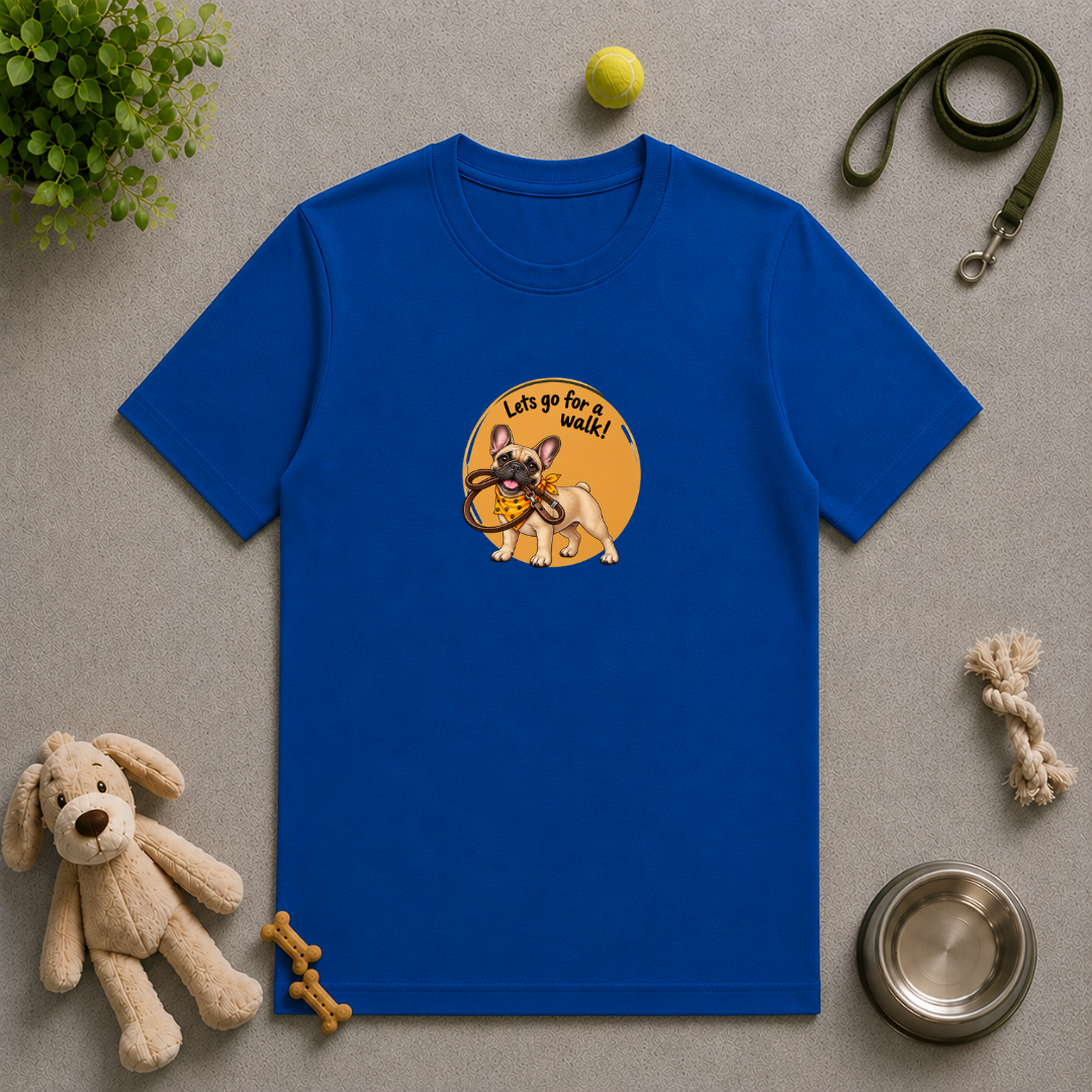 Let’s Go for a Walk! – French Bulldog Adventure - Unisex T-Shirt