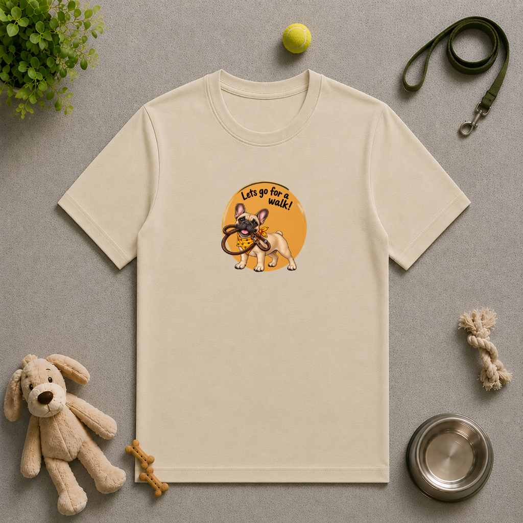 Let’s Go for a Walk! – French Bulldog Adventure - Unisex T-Shirt