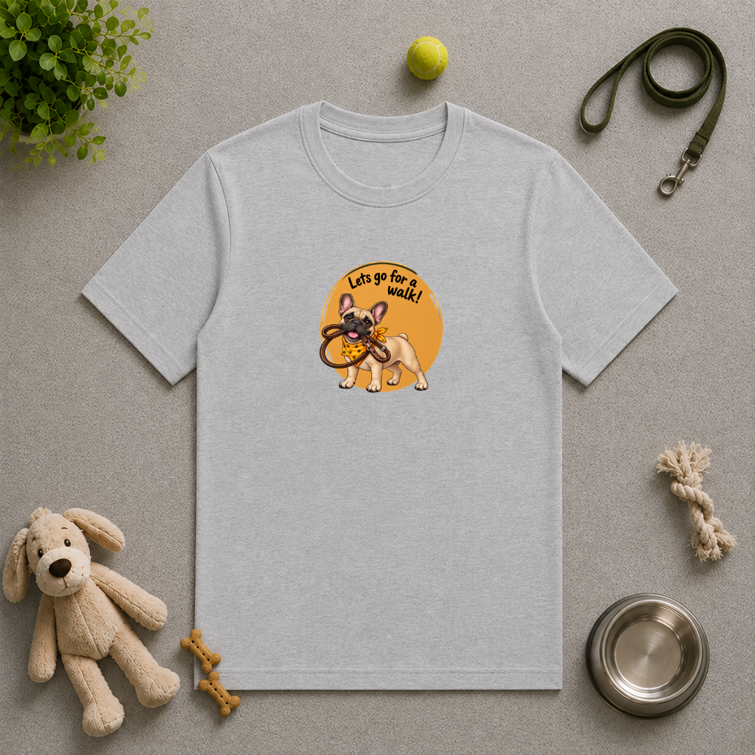 Let’s Go for a Walk! – French Bulldog Adventure - Unisex T-Shirt