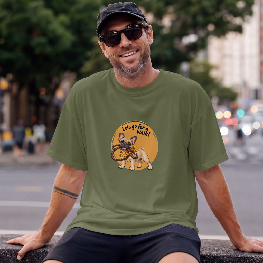 Let’s Go for a Walk! – French Bulldog Adventure - Unisex T-Shirt