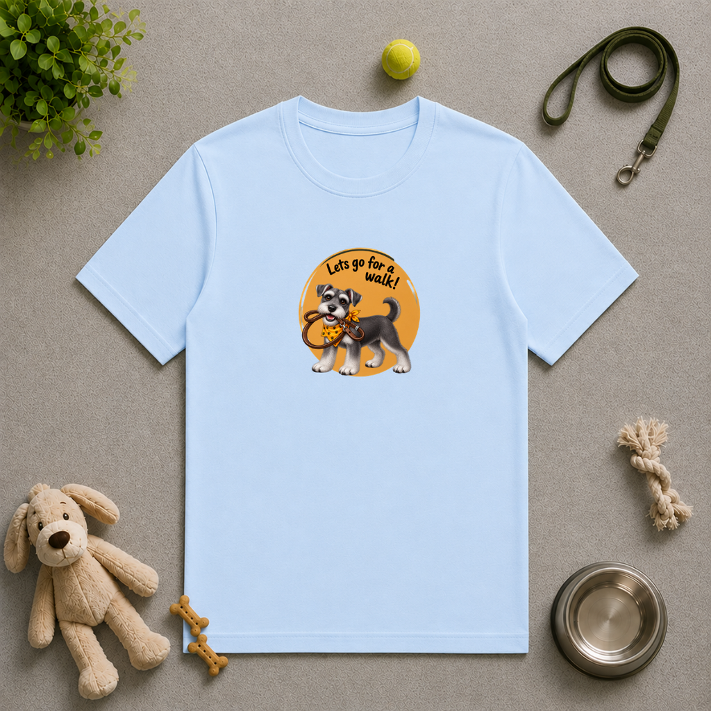 Let’s Go for a Walk! – Miniature Schnauzer Adventure - Unisex T-Shirt