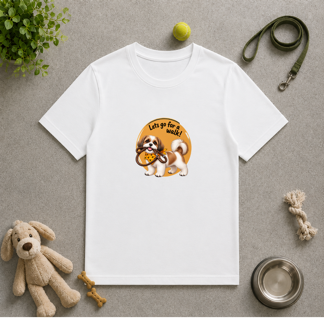 Let’s Go for a Walk! – Shih Tzu Adventure - Unisex T‑Shirt