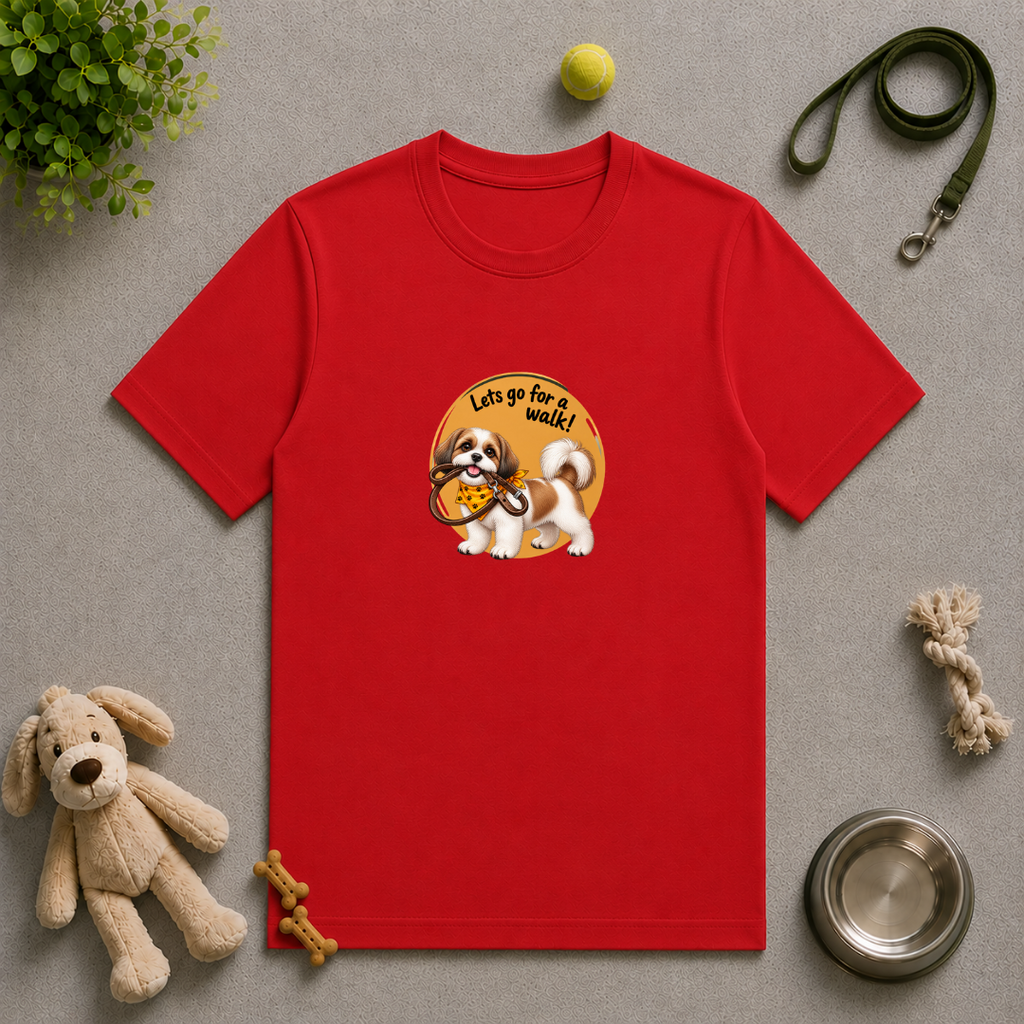 Let’s Go for a Walk! – Shih Tzu Adventure - Unisex T‑Shirt
