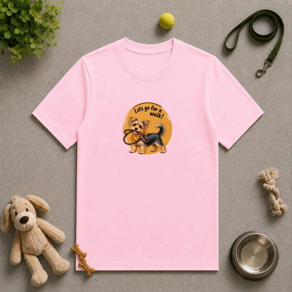 Let’s Go for a Walk! – Yorkshire Terrier Adventure - Unisex T-Shirt