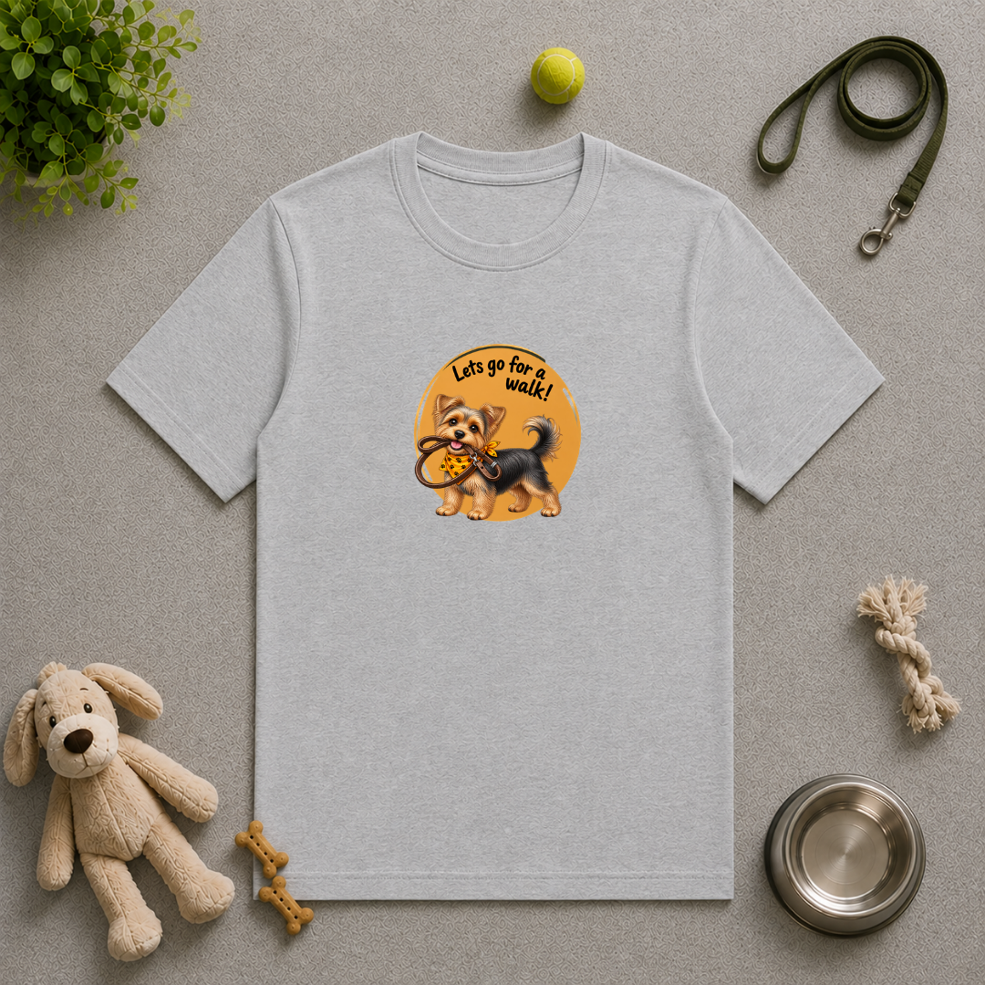 Let’s Go for a Walk! – Yorkshire Terrier Adventure - Unisex T-Shirt