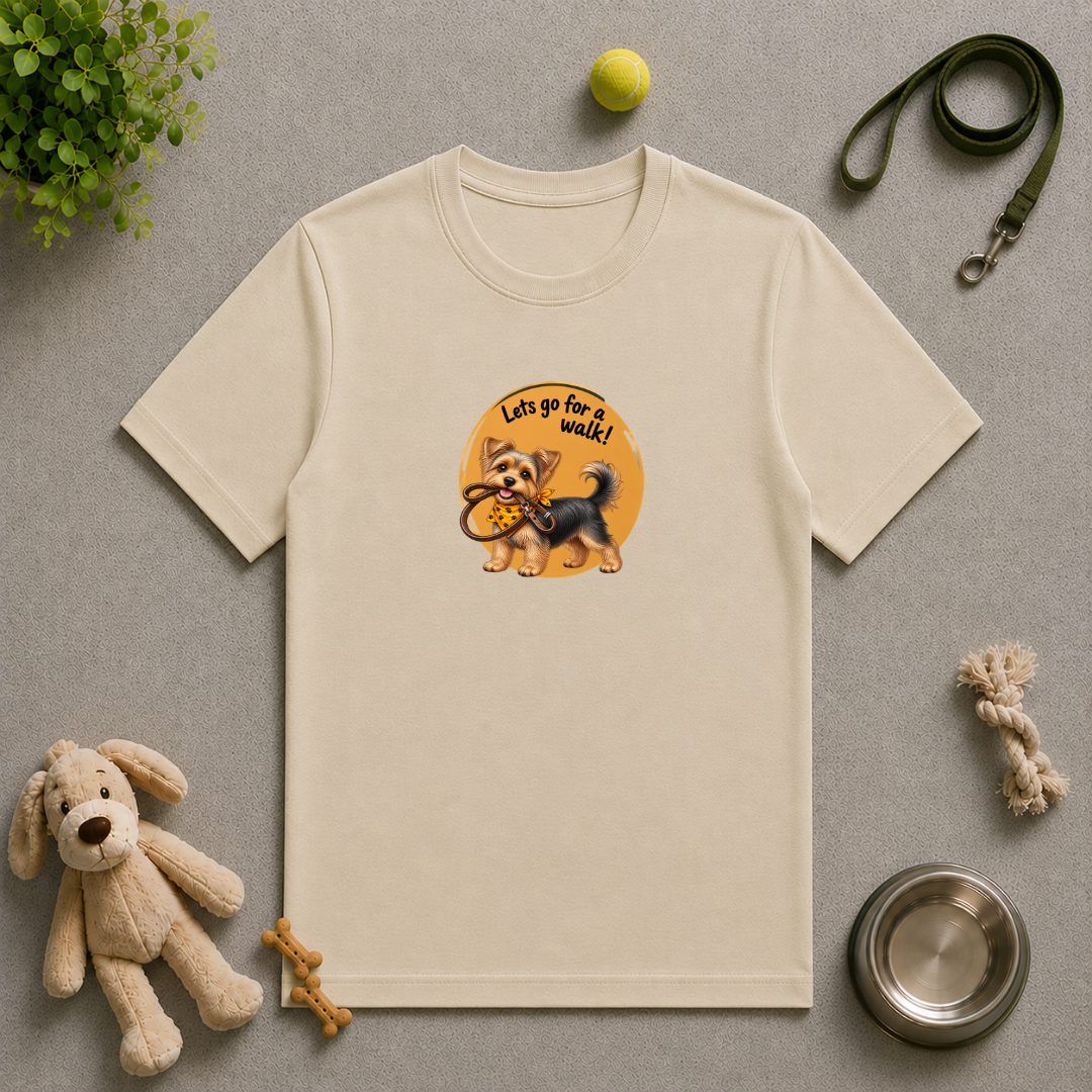 Let’s Go for a Walk! – Yorkshire Terrier Adventure - Unisex T-Shirt