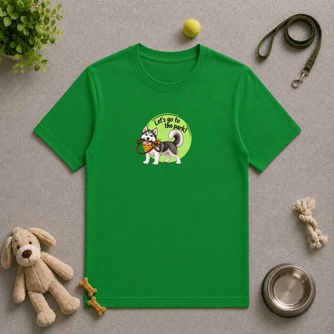 Let’s Go to the Park! – Siberian Husky Adventure - Unisex T-Shirt