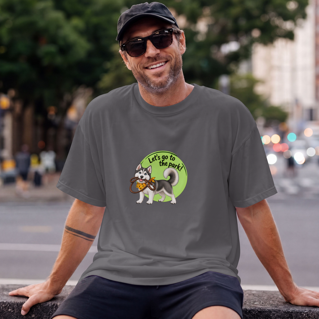 Let’s Go to the Park! – Siberian Husky Adventure - Unisex T-Shirt
