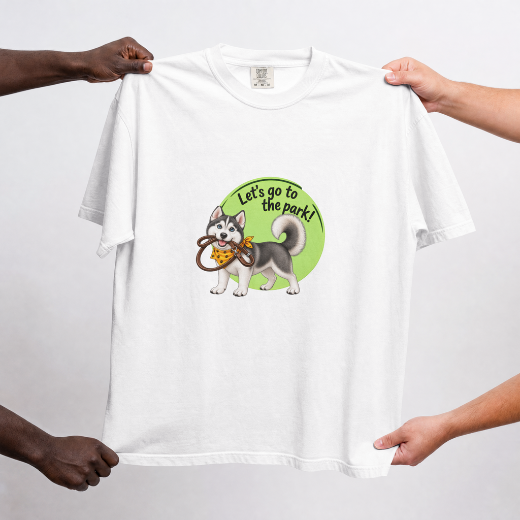 Let’s Go to the Park! – Siberian Husky Adventure - Unisex T-Shirt