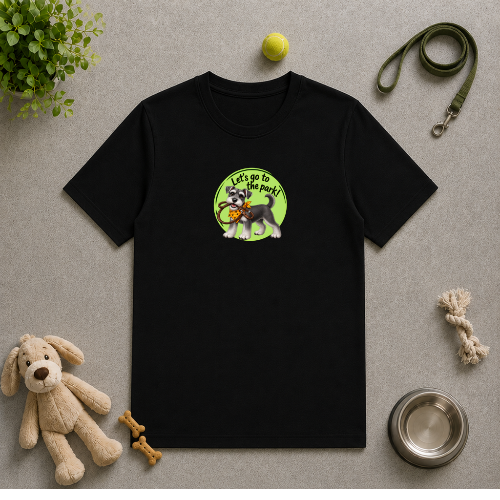 Let’s Go to the Park! – Miniature Schnauzer Adventure - Unisex T-Shirt