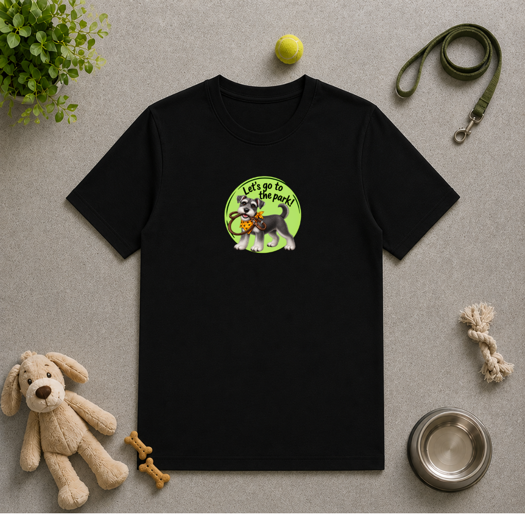 Let’s Go to the Park! – Miniature Schnauzer Adventure - Unisex T-Shirt