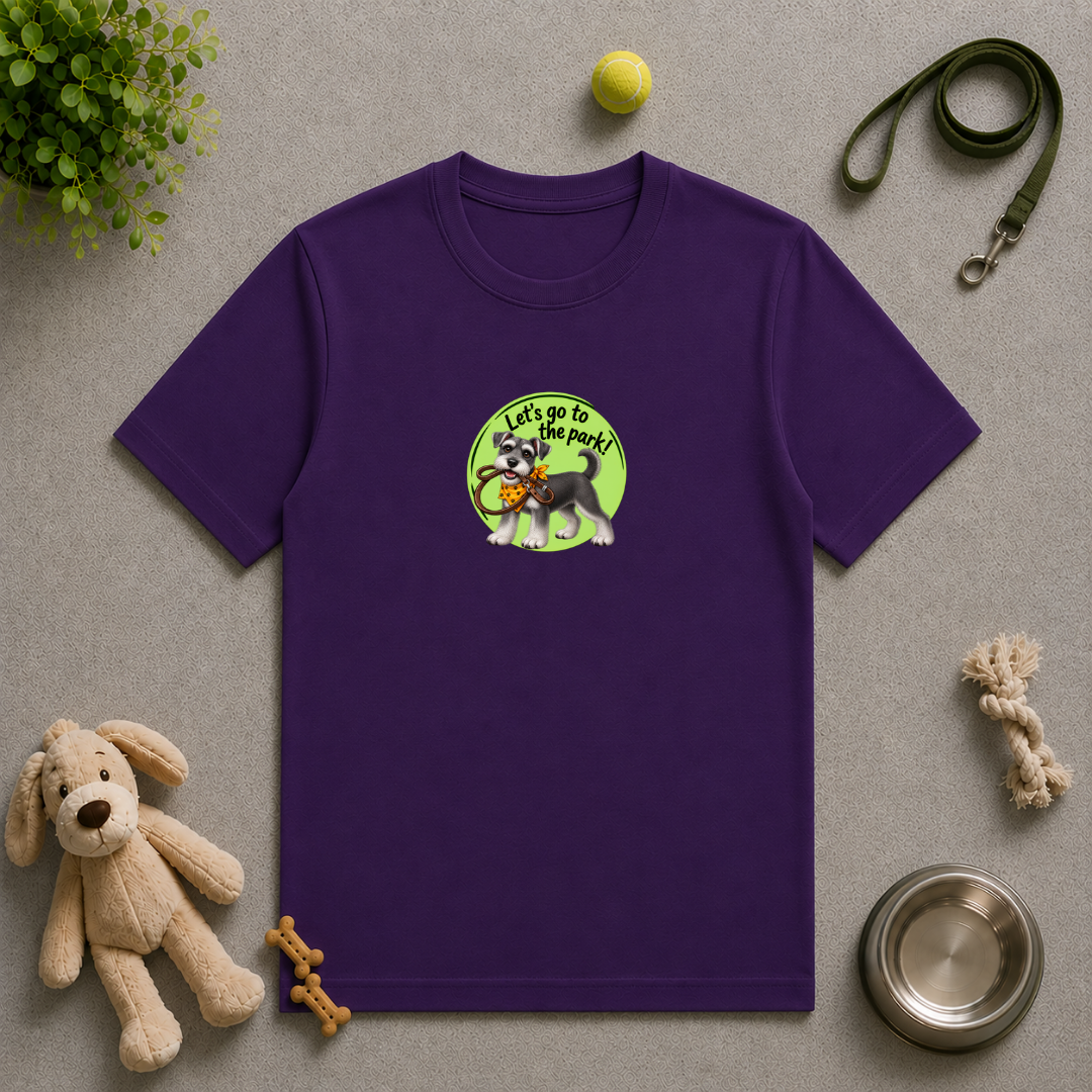 Let’s Go to the Park! – Miniature Schnauzer Adventure - Unisex T-Shirt