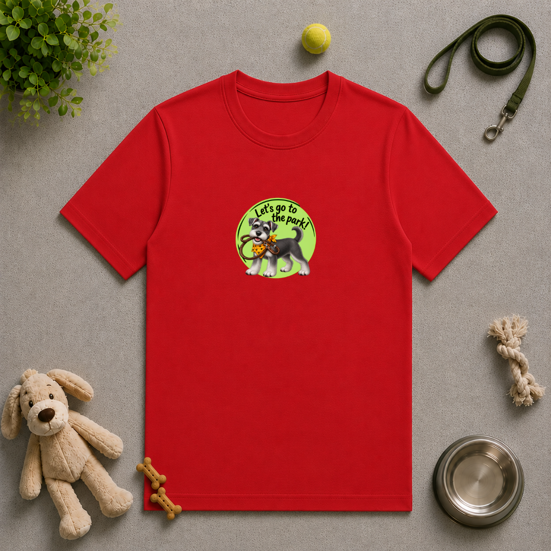 Let’s Go to the Park! – Miniature Schnauzer Adventure - Unisex T-Shirt