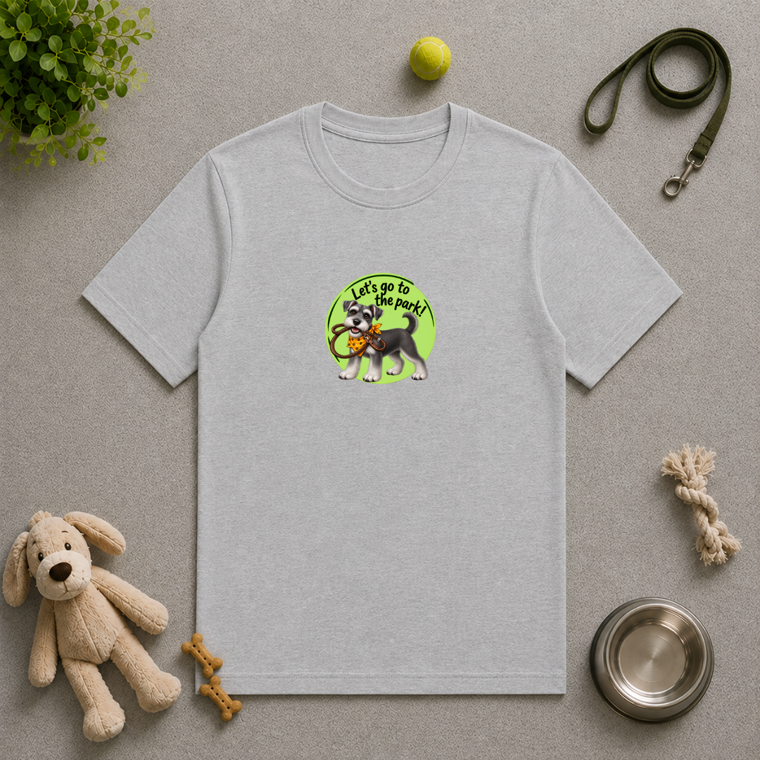 Let’s Go to the Park! – Miniature Schnauzer Adventure - Unisex T-Shirt