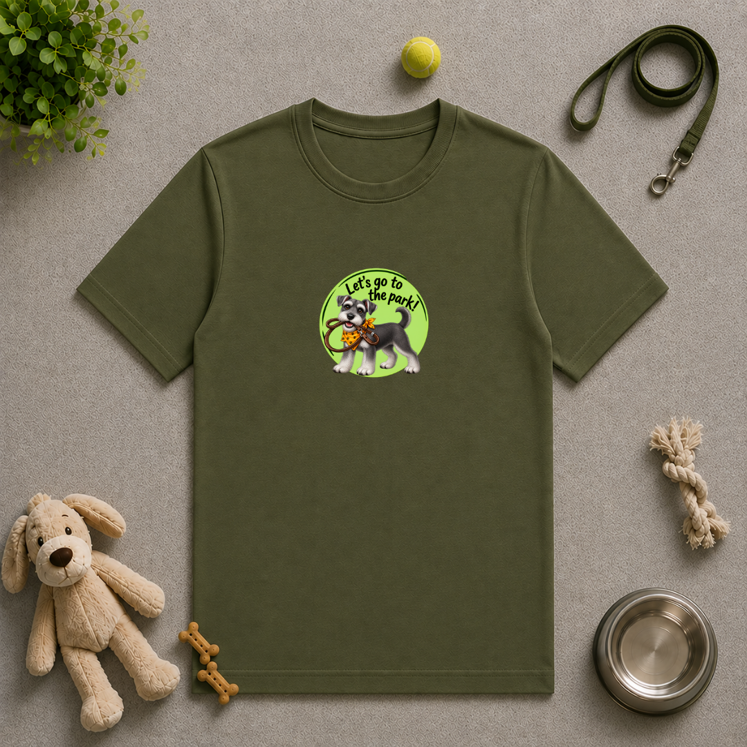 Let’s Go to the Park! – Miniature Schnauzer Adventure - Unisex T-Shirt