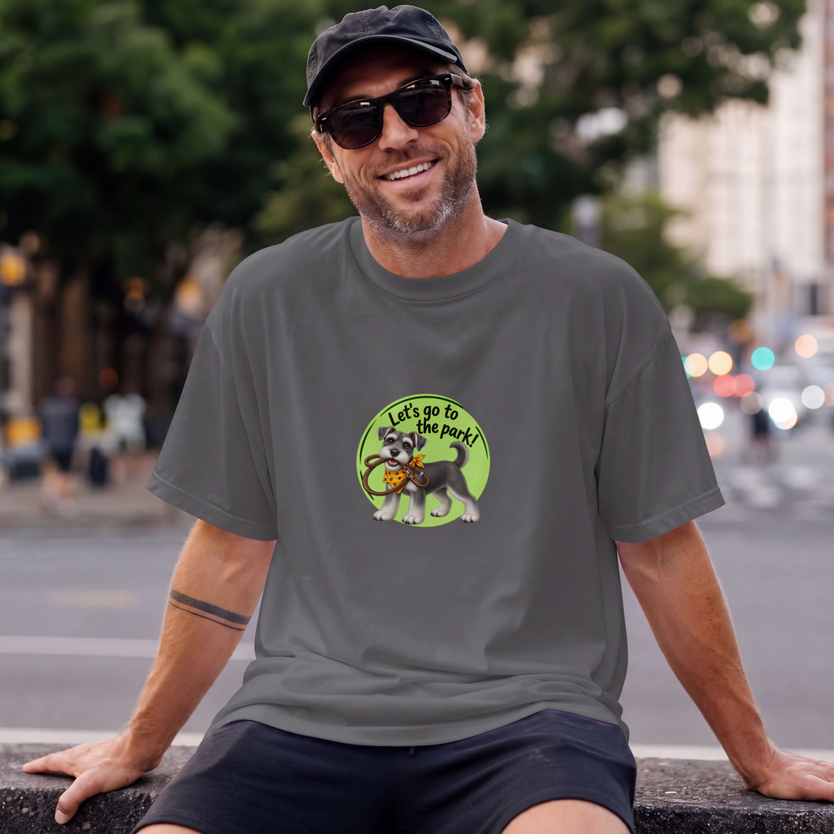 Let’s Go to the Park! – Miniature Schnauzer Adventure - Unisex T-Shirt