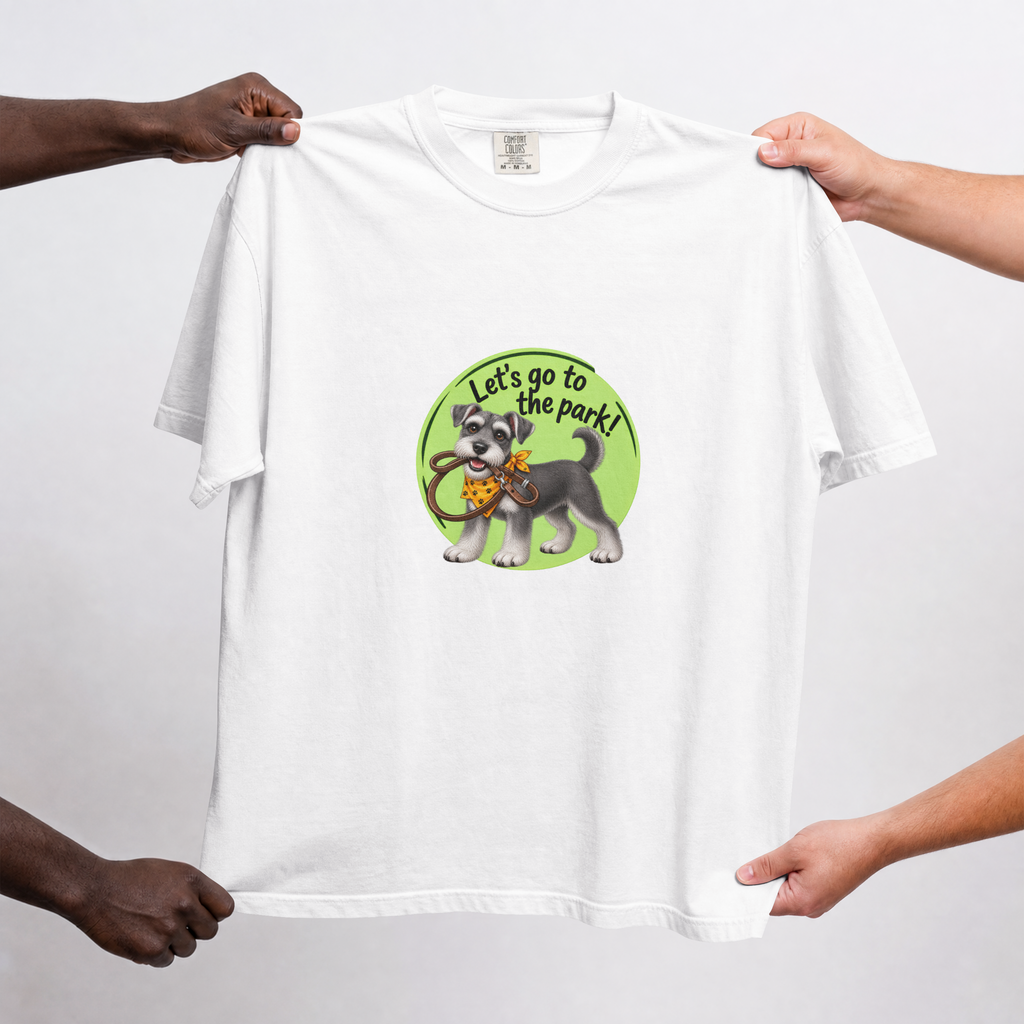 Let’s Go to the Park! – Miniature Schnauzer Adventure - Unisex T-Shirt