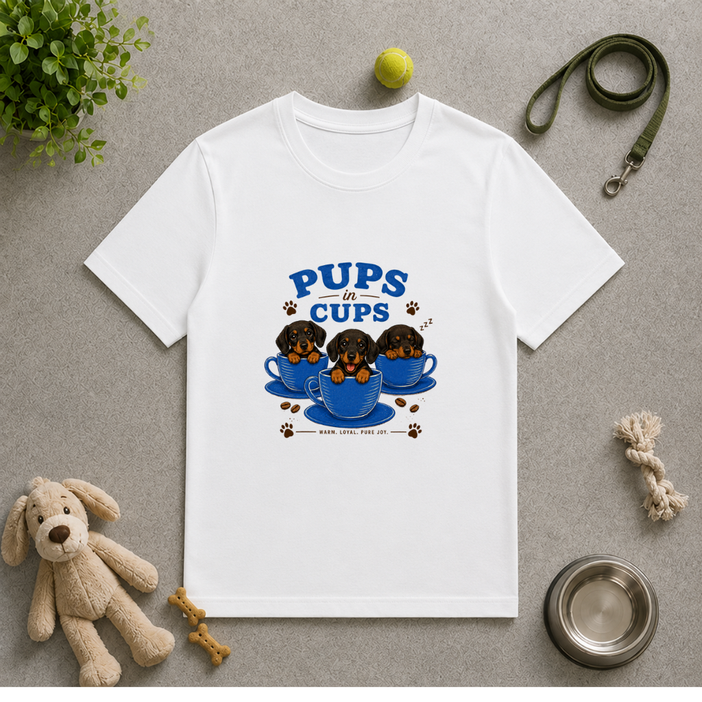 Pups in Cups - Dachshunds - Unisex T-Shirt