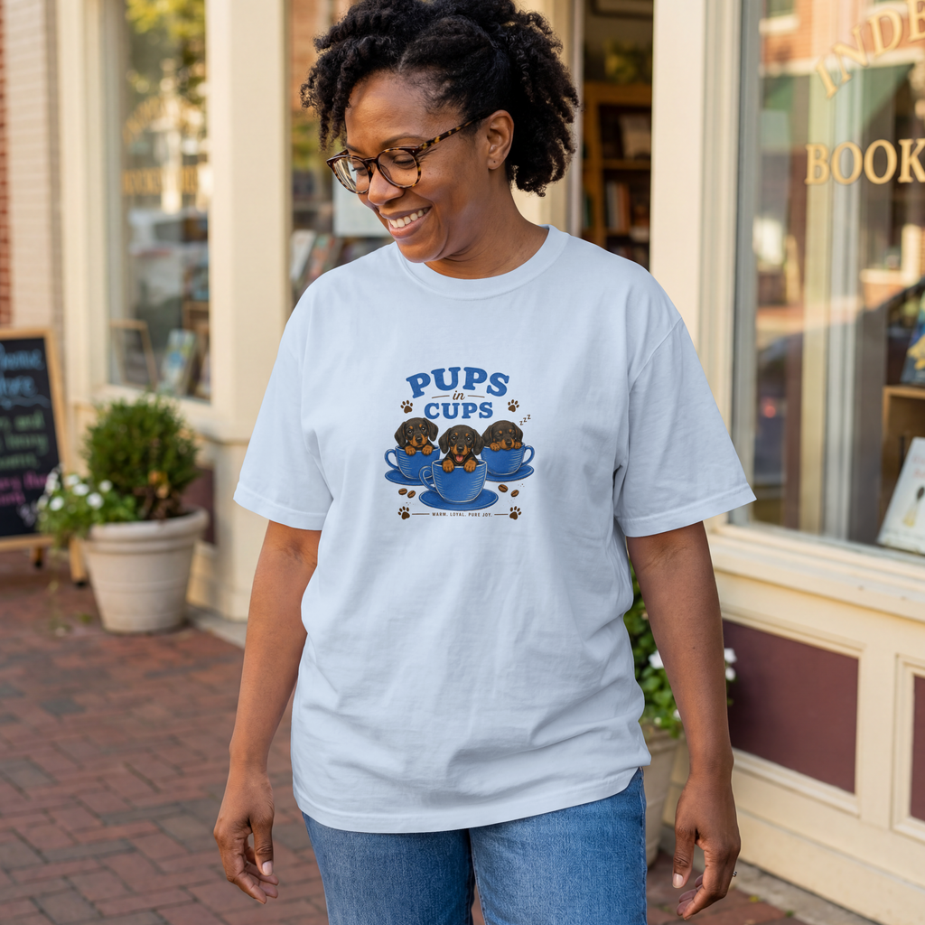Pups in Cups - Dachshunds - Unisex T-Shirt