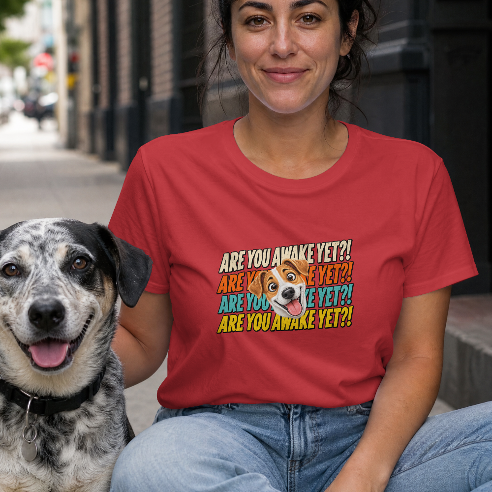 Are You Awake Yet?! - Jack Russell - Unisex T-Shirt
