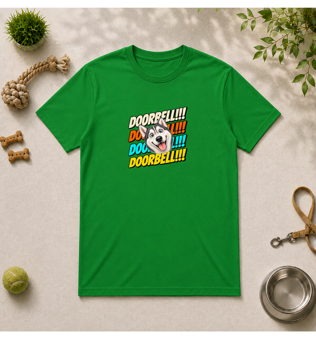 Doorbell!!! - Siberian Husky - Unisex T-Shirt