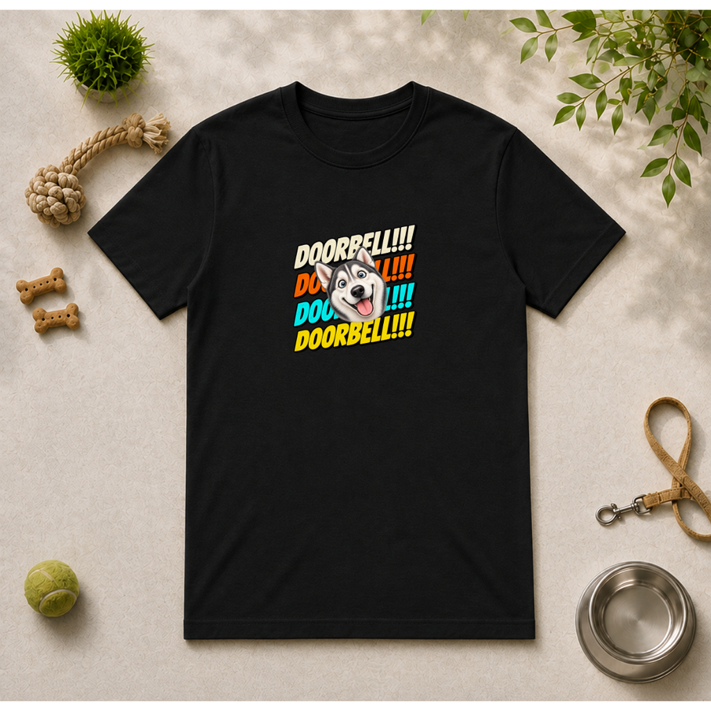 Doorbell!!! - Siberian Husky - Unisex T-Shirt