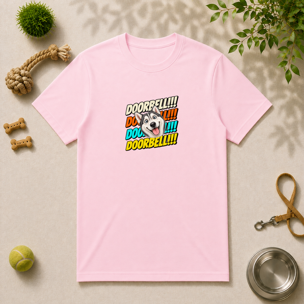 Doorbell!!! - Siberian Husky - Unisex T-Shirt