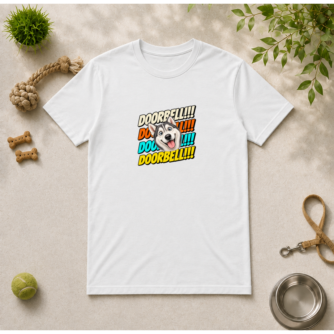 Doorbell!!! - Siberian Husky - Unisex T-Shirt