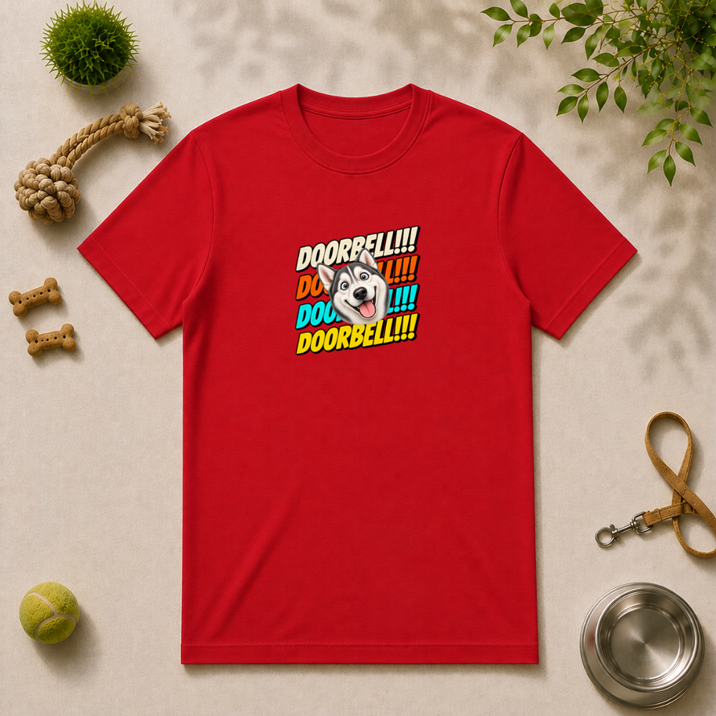 Doorbell!!! - Siberian Husky - Unisex T-Shirt