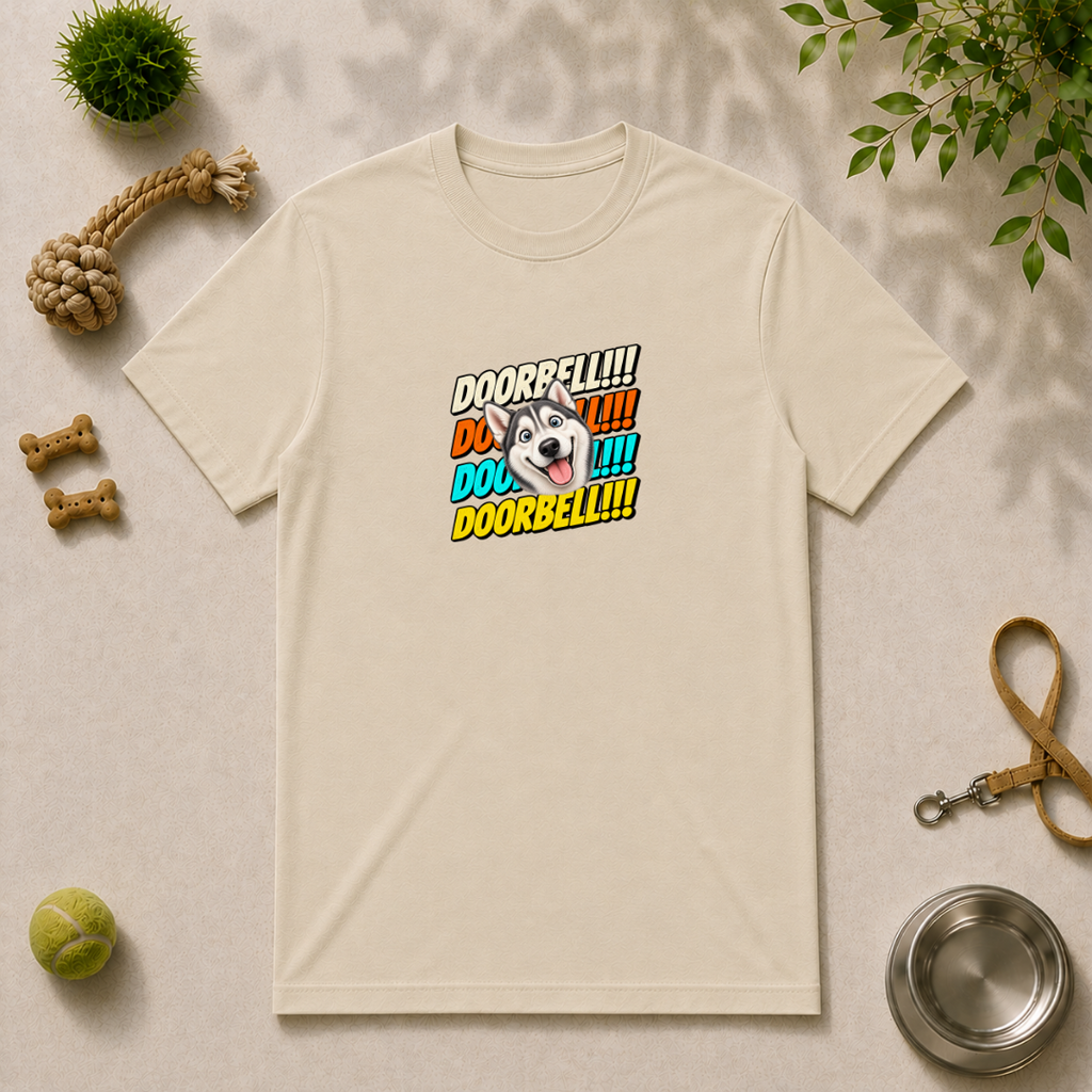 Doorbell!!! - Siberian Husky - Unisex T-Shirt