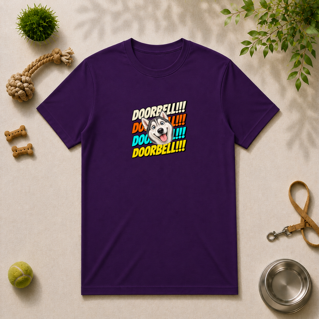 Doorbell!!! - Siberian Husky - Unisex T-Shirt