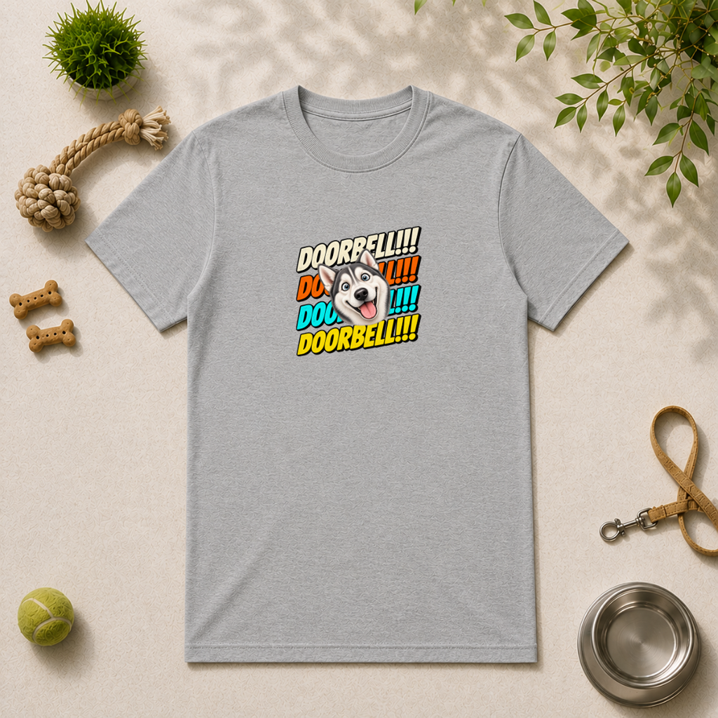 Doorbell!!! - Siberian Husky - Unisex T-Shirt