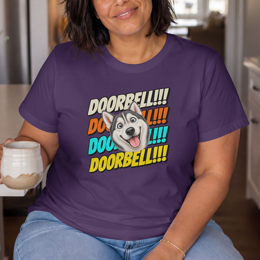 Doorbell!!! - Siberian Husky - Unisex T-Shirt