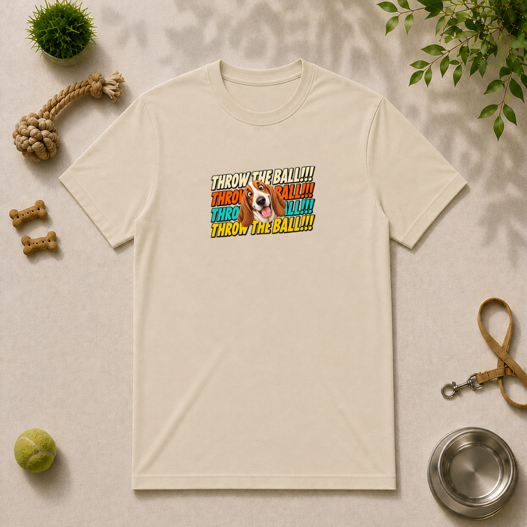 Throw the Ball!!! - Basset Hound - Unisex T-Shirt