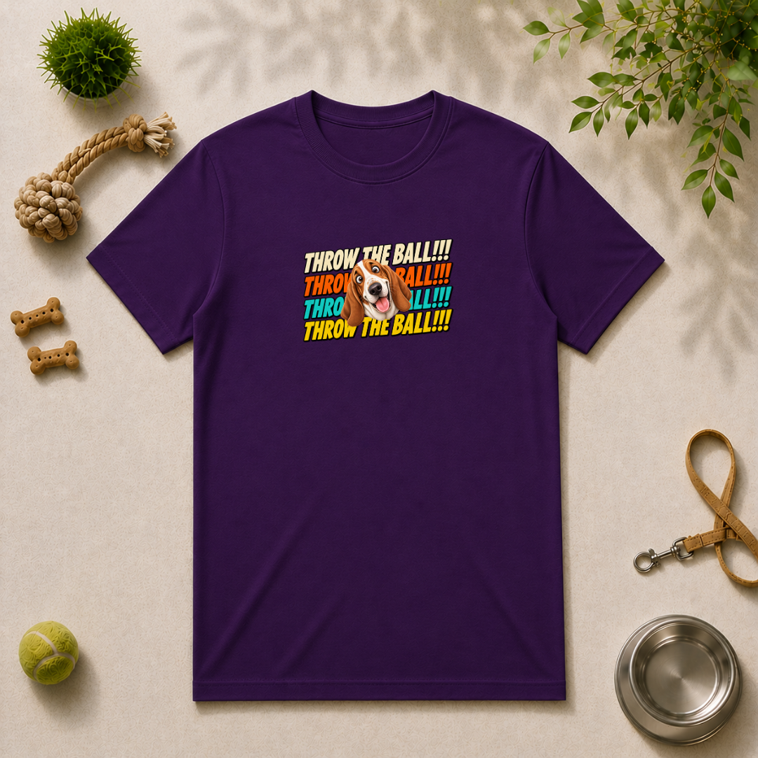 Throw the Ball!!! - Basset Hound - Unisex T-Shirt
