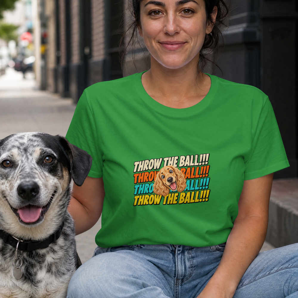 Throw the Ball!!! - Cocker Spaniel - UnisexT-Shirt