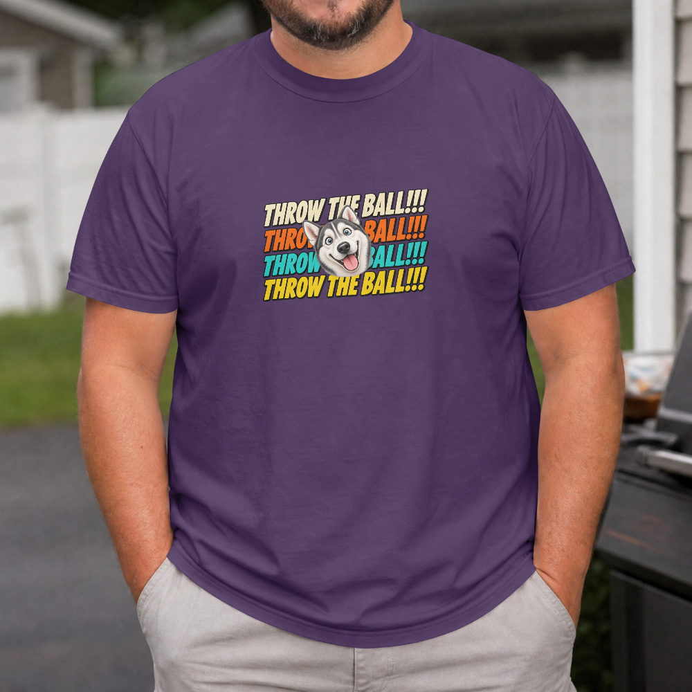 Throw the Ball!!! - Siberian Husky - Unisex T-Shirt