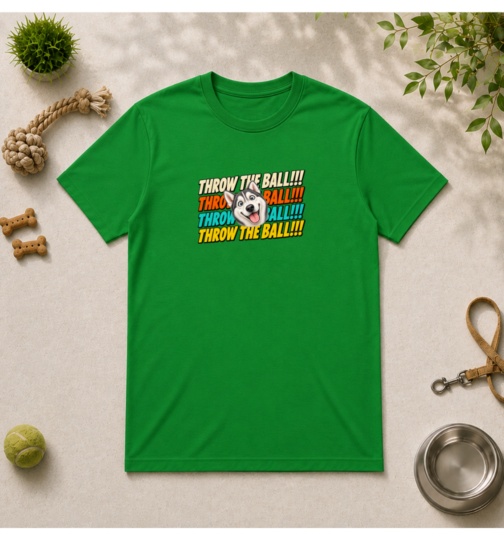 Throw the Ball!!! - Siberian Husky - Unisex T-Shirt