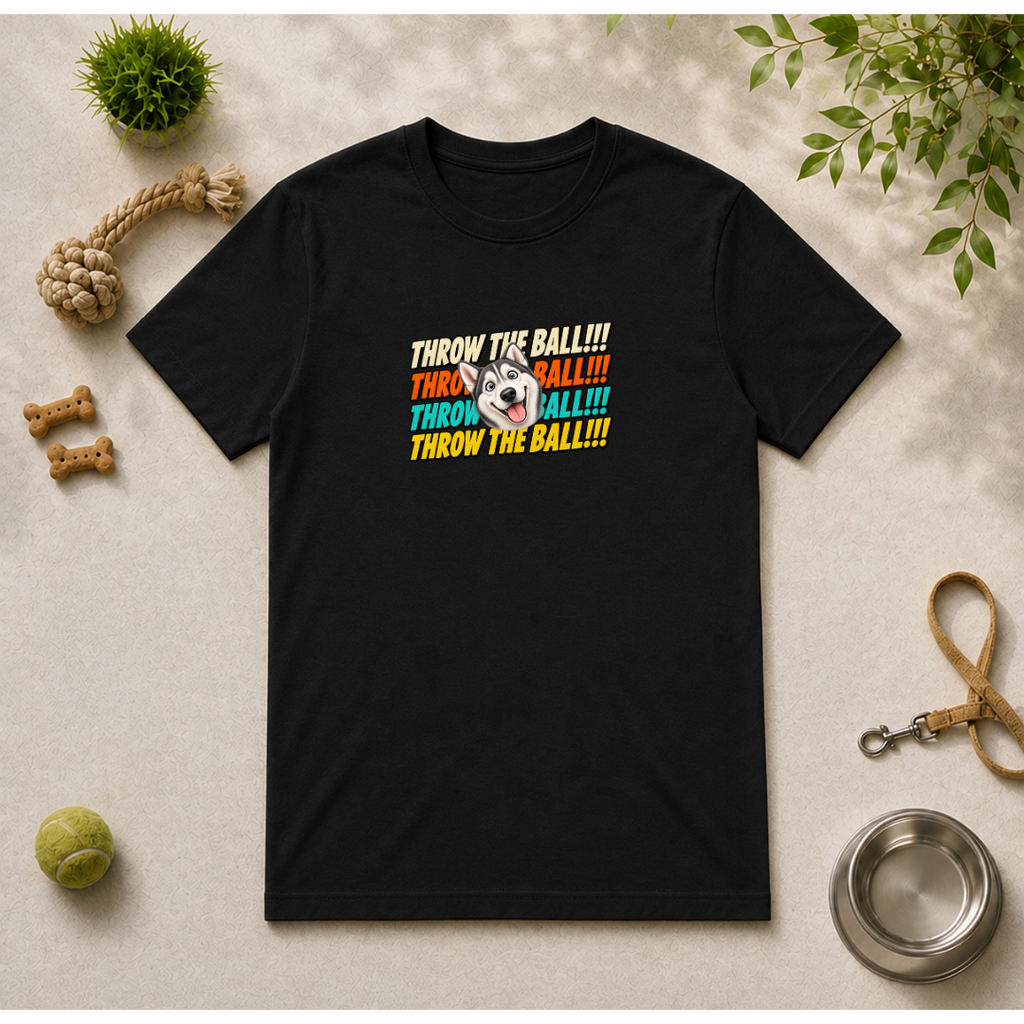 Throw the Ball!!! - Siberian Husky - Unisex T-Shirt