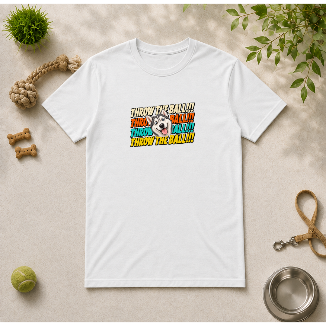 Throw the Ball!!! - Siberian Husky - Unisex T-Shirt