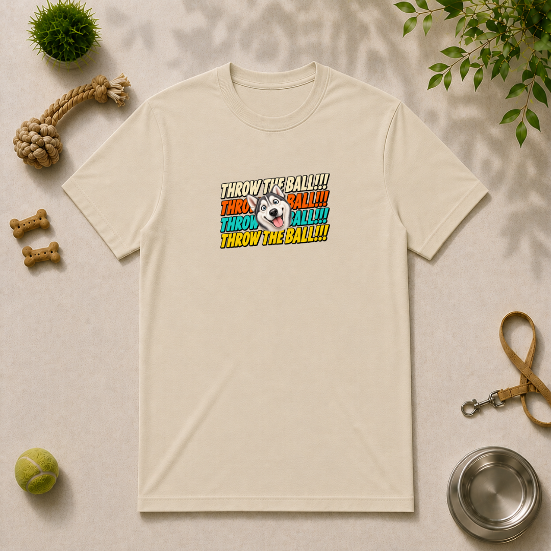 Throw the Ball!!! - Siberian Husky - Unisex T-Shirt