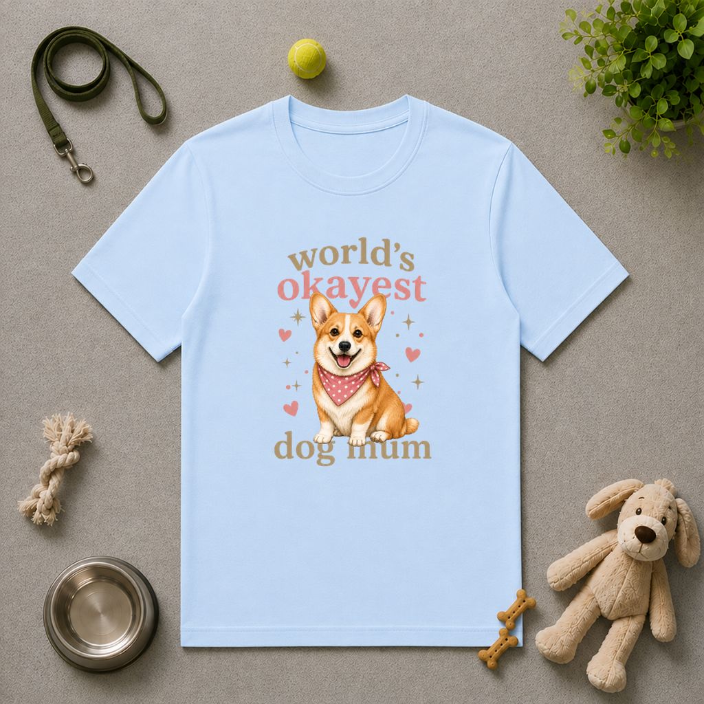 World’s Okayest Dog Mum - Corgi - Unisex T-Shirt