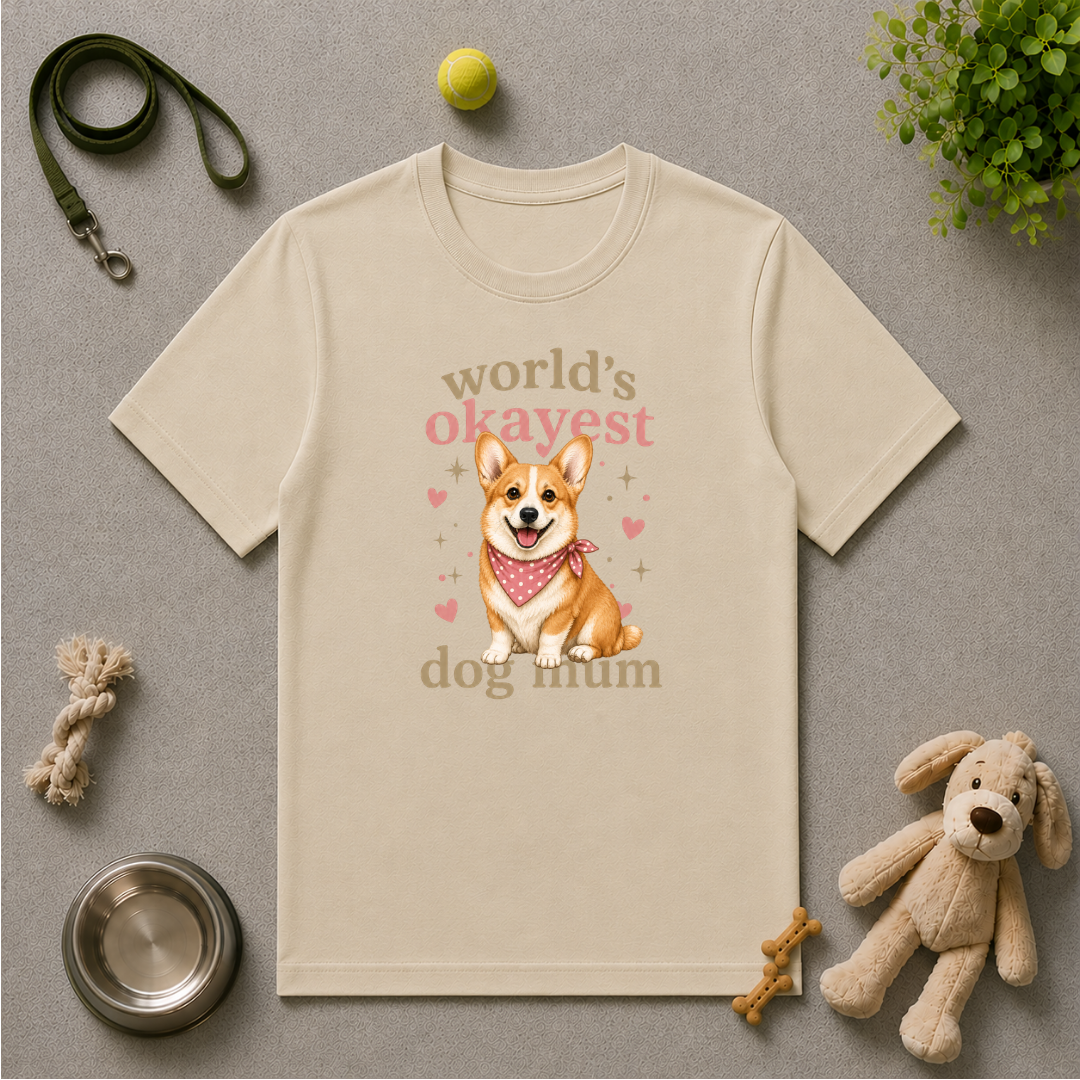 World’s Okayest Dog Mum - Corgi - Unisex T-Shirt