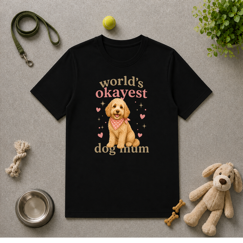 World’s Okayest Dog Mum - Cockapoo - Unisex T-Shirt