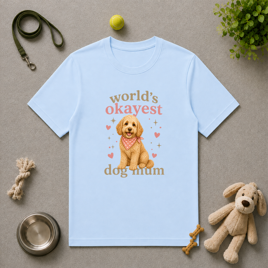 World’s Okayest Dog Mum - Cockapoo - Unisex T-Shirt