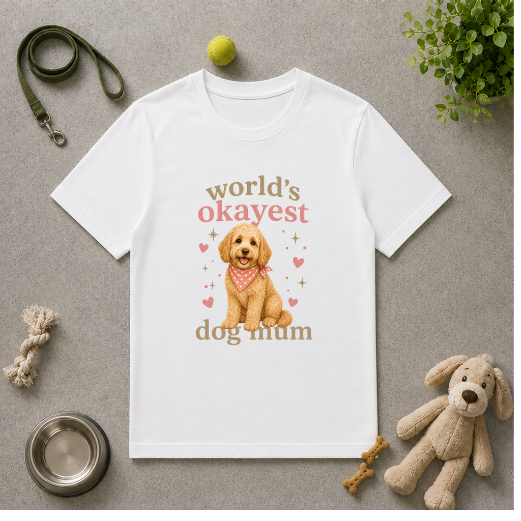 World’s Okayest Dog Mum - Cockapoo - Unisex T-Shirt