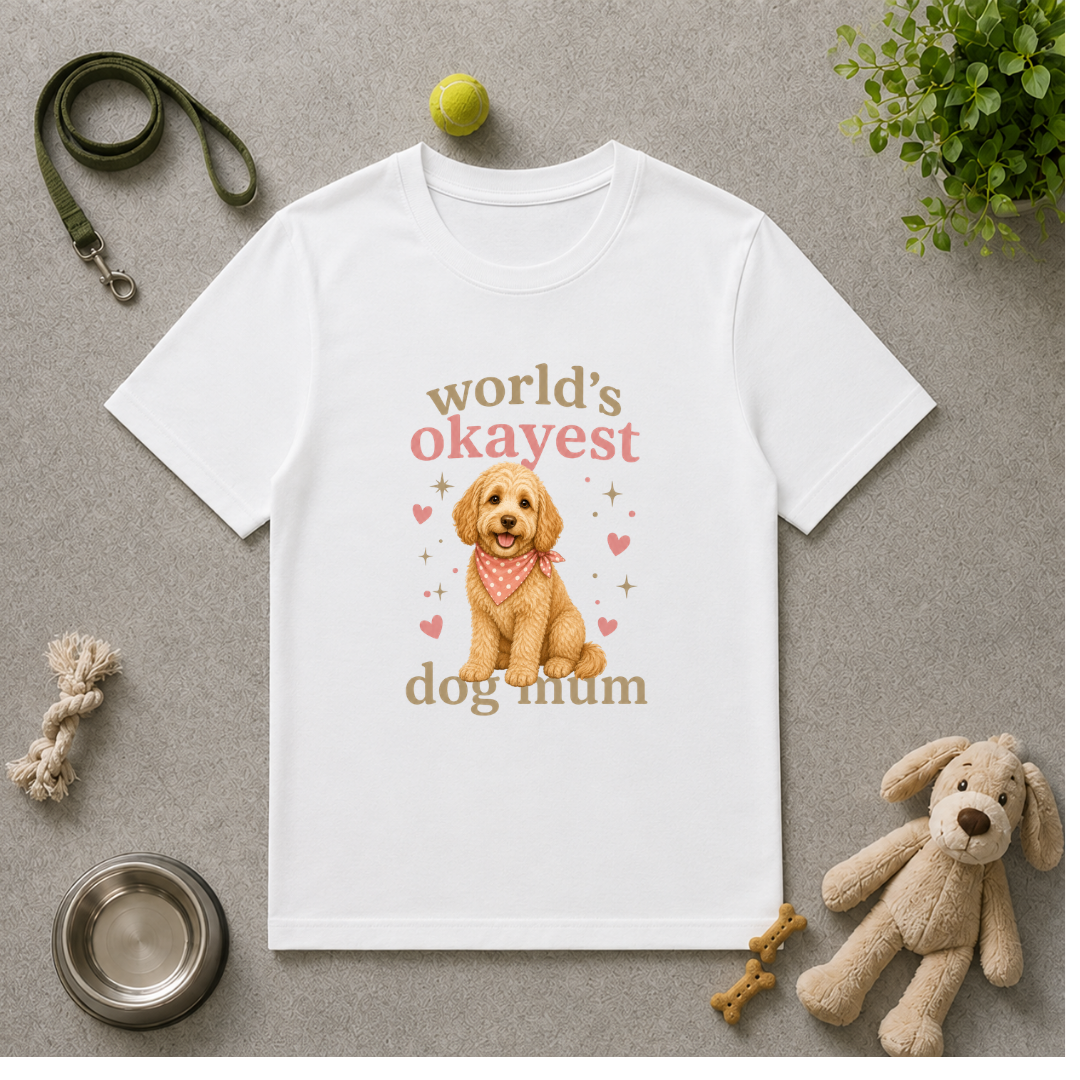World’s Okayest Dog Mum - Cockapoo - Unisex T-Shirt