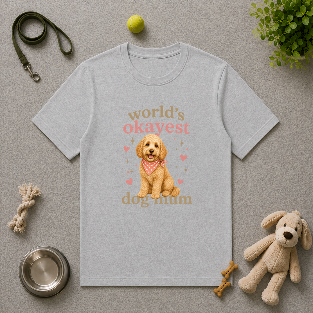 World’s Okayest Dog Mum - Cockapoo - Unisex T-Shirt