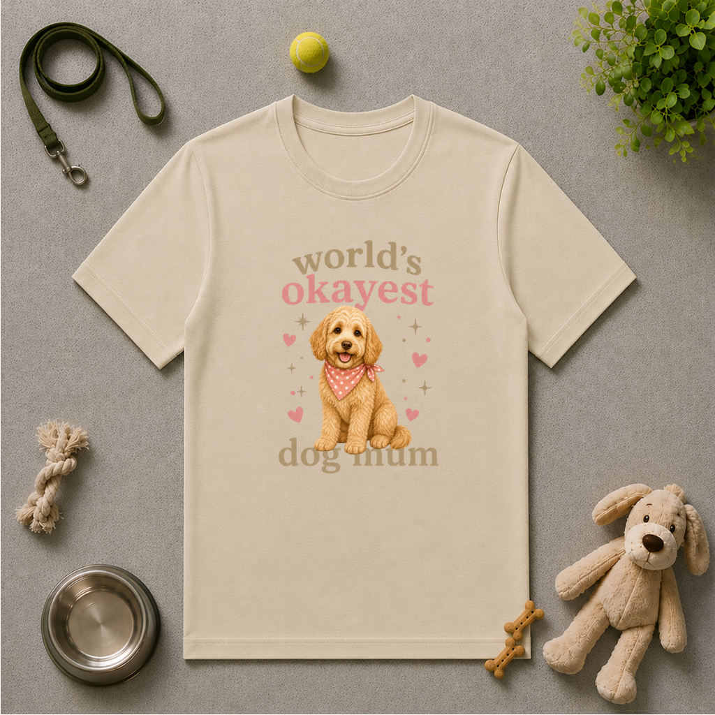 World’s Okayest Dog Mum - Cockapoo - Unisex T-Shirt
